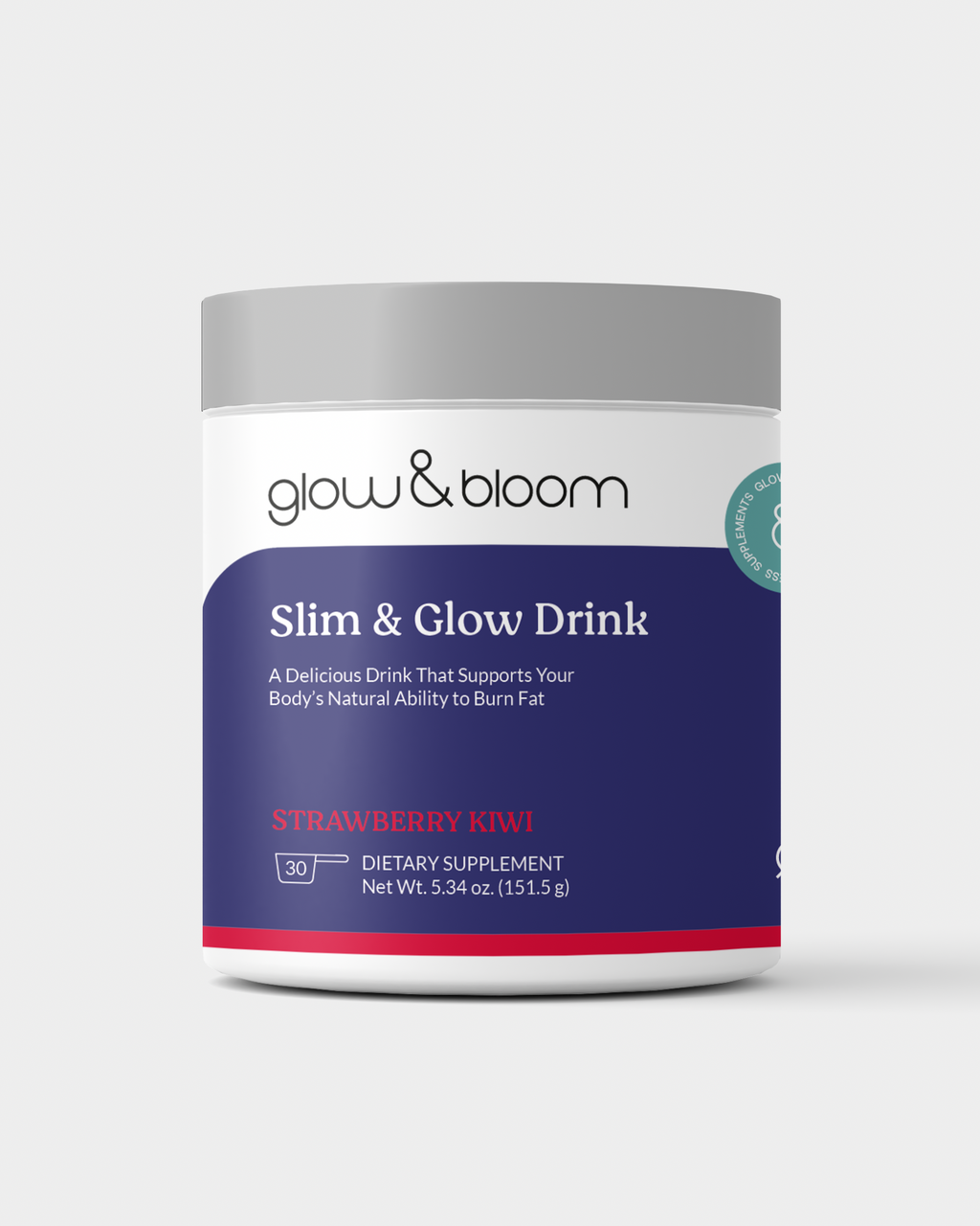 Slim & Glow Drink – Mezcla en polvo sabor fresa-kiwi