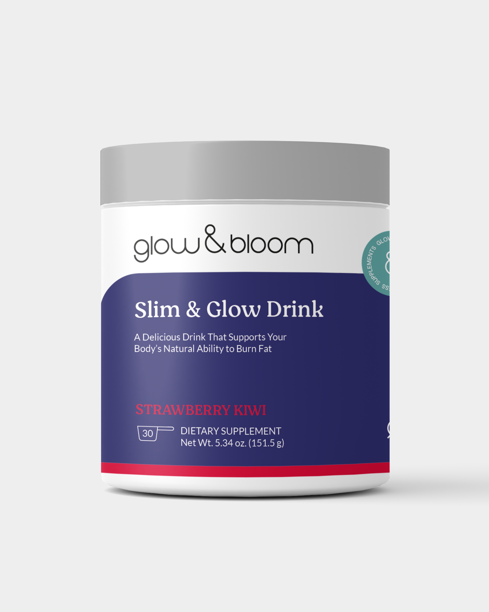 Slim & Glow Drink – Mezcla en polvo sabor fresa-kiwi