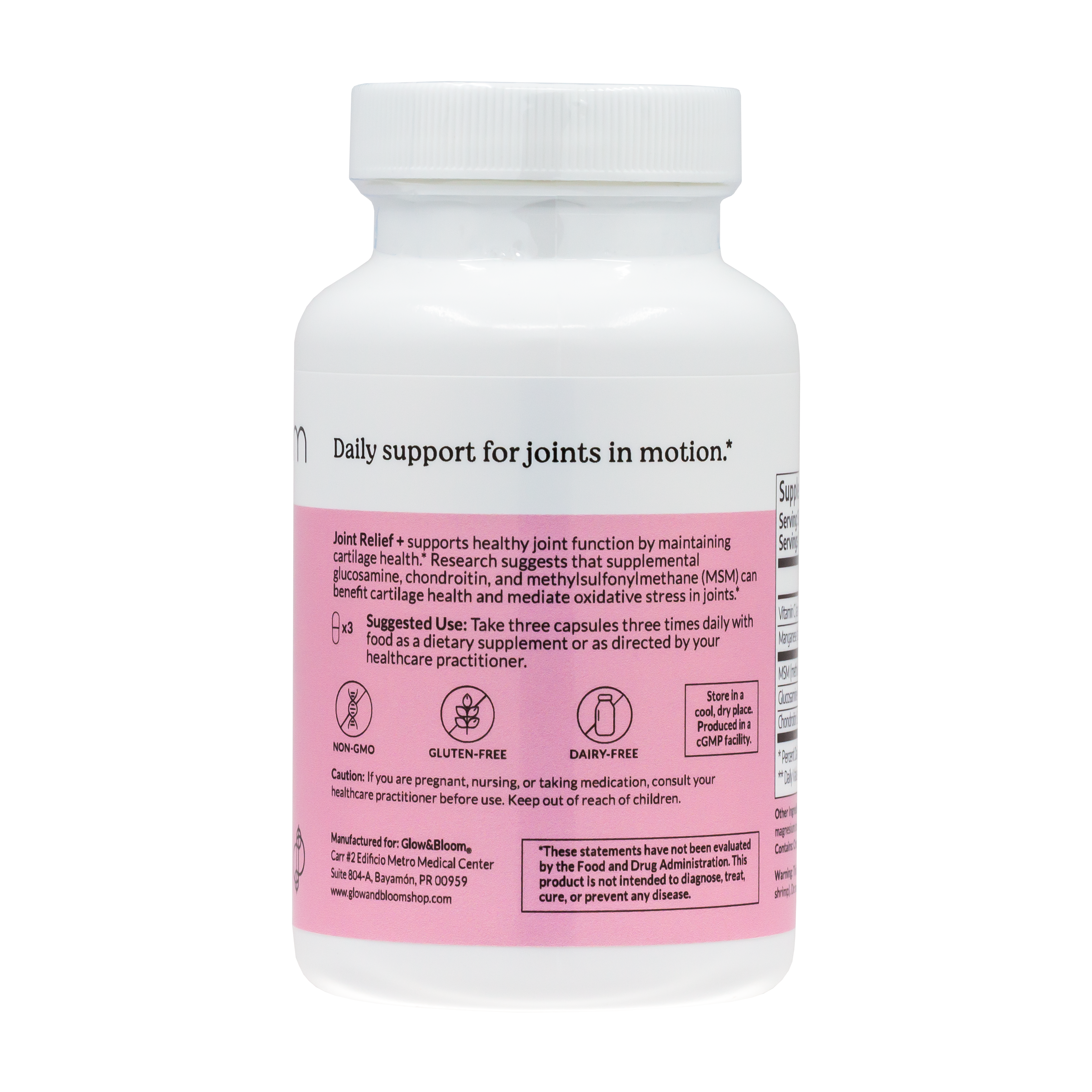 Joint Relief +| Suplemento con glucosamina, condroitina y MSM para el dolor, inflamación y problemas con las articulaciones