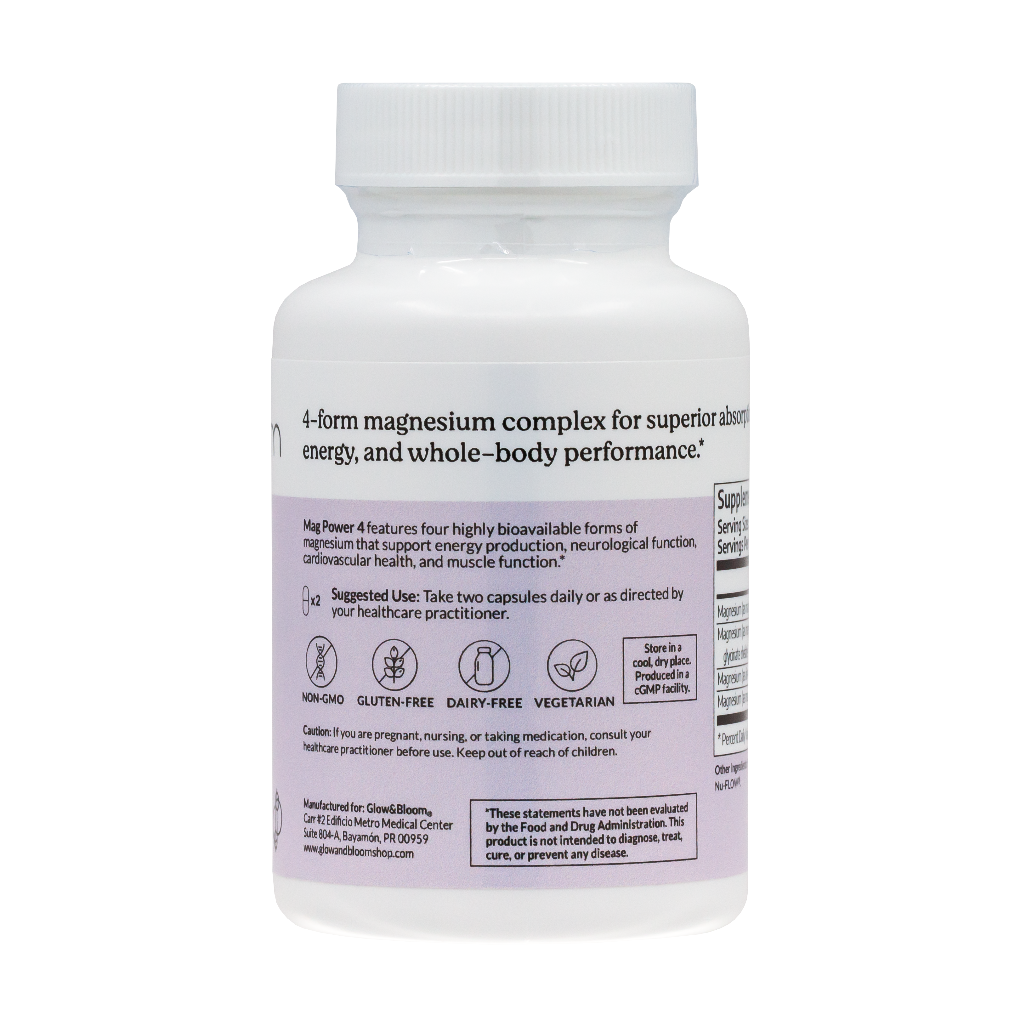 MagPower4 | Suplemento natural con 4 tipos de magnesio en 1 cápsula