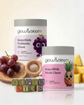 SuperKids Daily Essentials- Kit de suplementos naturales en tabletas masticables para niños: multivitaminas y probióticos